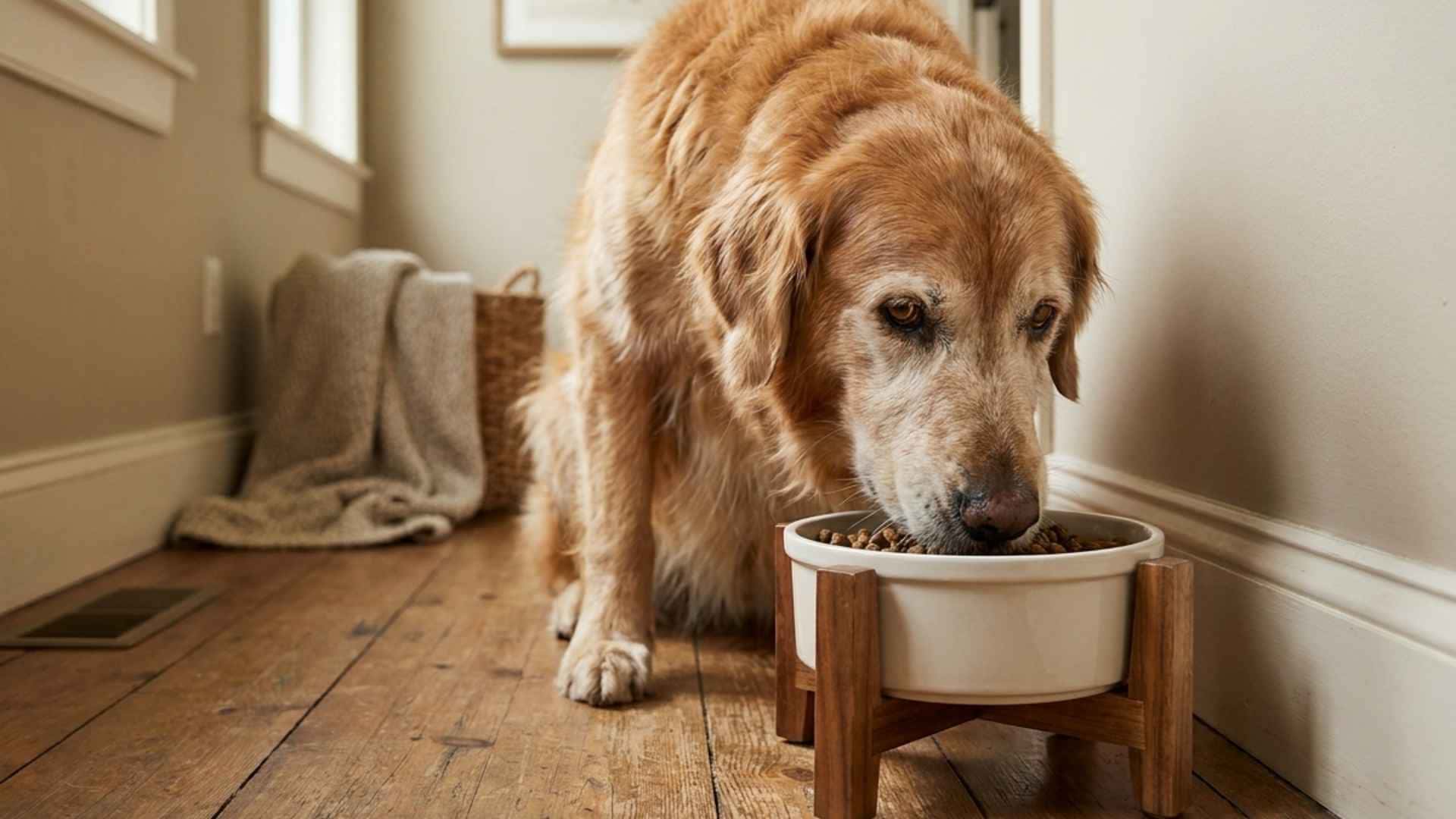 perro comiendo de su cuenco
